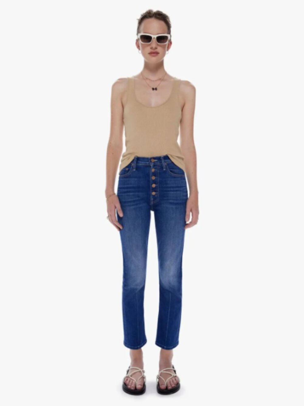 Mother Jeans, Pixie Rider Ankle, (Taxi!), Size 30